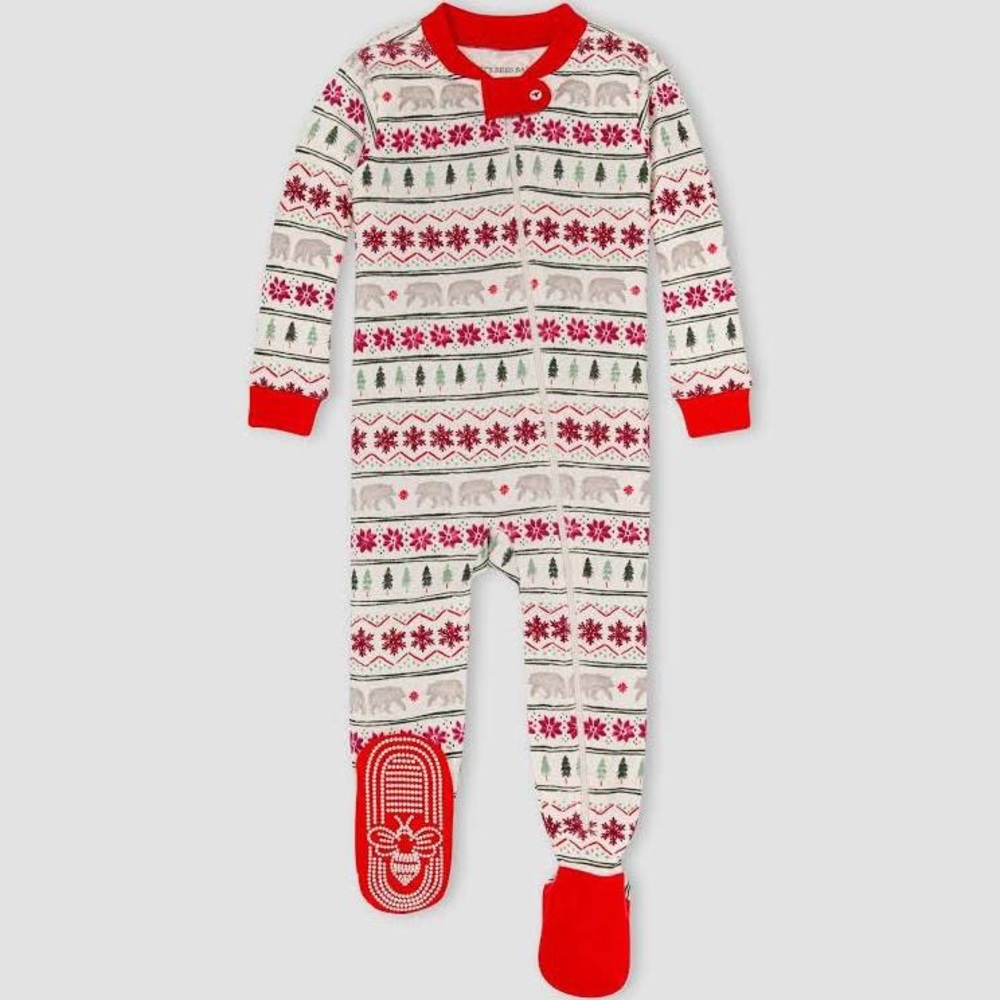 Burt's Bees Baby® Baby Fair Isle Organic Cotton Tight Fit Footed Pajama - Red